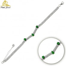 Gümüş Zirkon Taşlı Bilezik / Bileklik